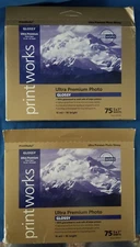 Printworks Ultra Premium Photo Paper 2 Unopened Boxes of 75 Sheets (150) 5" x 7"