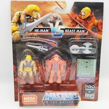 Mega Construx Masters Of The Universe He-Man VS Beast Man Figure Set 44 PCs 