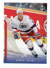 deron quint winnipeg jets 1995/96 upper deck  electric ice  498