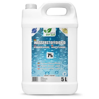 DTPSOFT 5L Wasserstoffperoxid H2O2 - 7% 5 Liter 7% laborgeprüft TOP