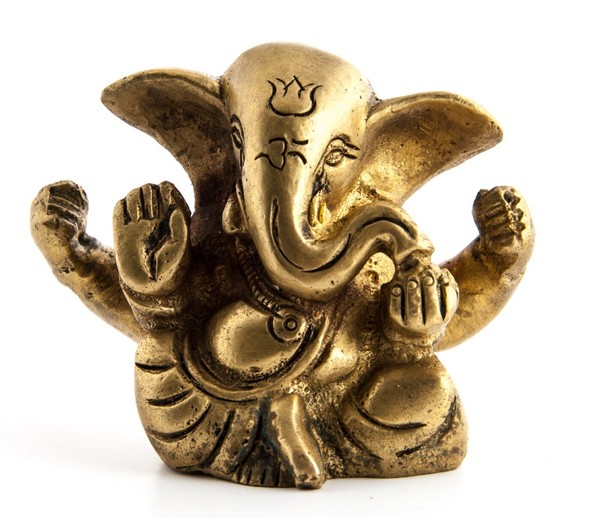 Ganesha Messing Elefantengott 5 Cm 170 G Figur Statue Skulptur Gottheit-image
