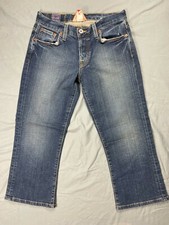 Lucky Brand Vintage USA Made Easy Rider Crop Button Fly Denim Jeans. Size 2, GUC