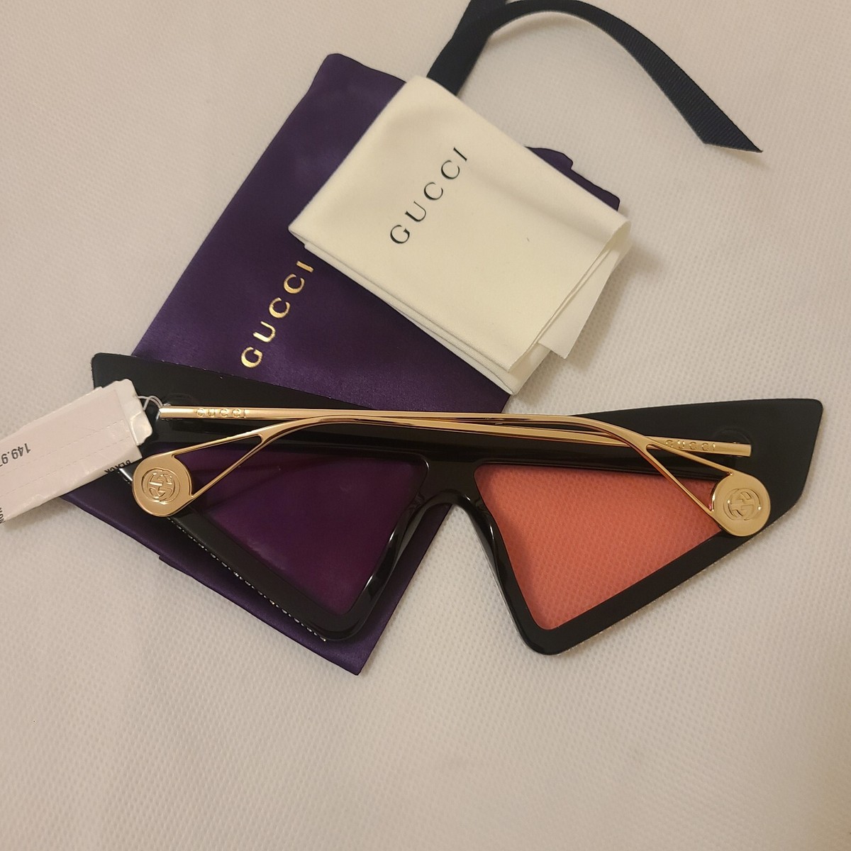 GUCCI Hollywood Forever GG0430 Black Pink Crystal Cateye 