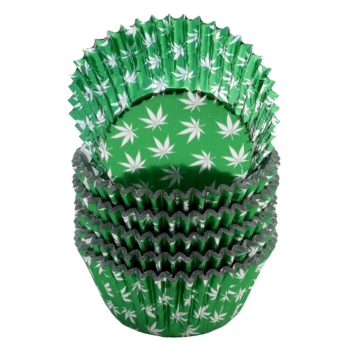 Green top cupcake liners