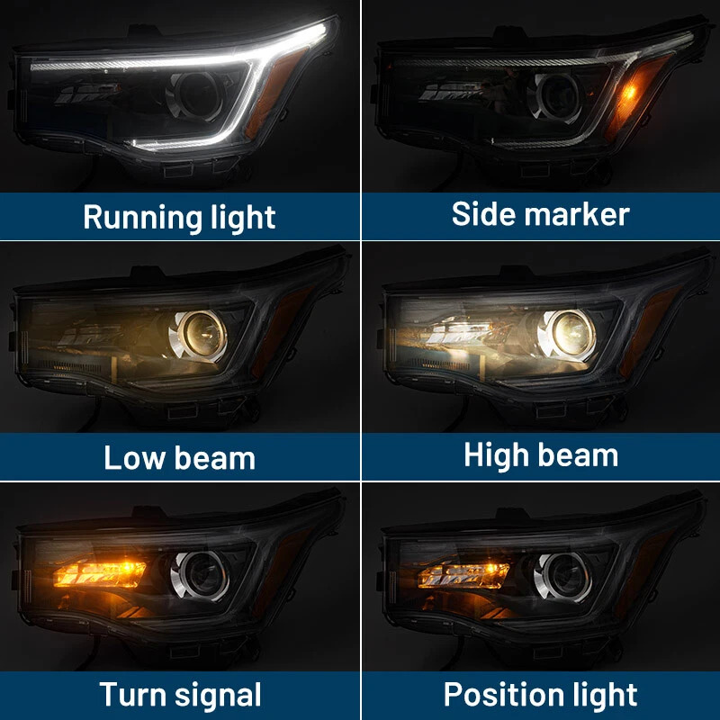 2P For GMC Acadia 2017-2019 w/ LED DRL Black Halogen Headlight Headlamp LH & RH Foto 3 de 4