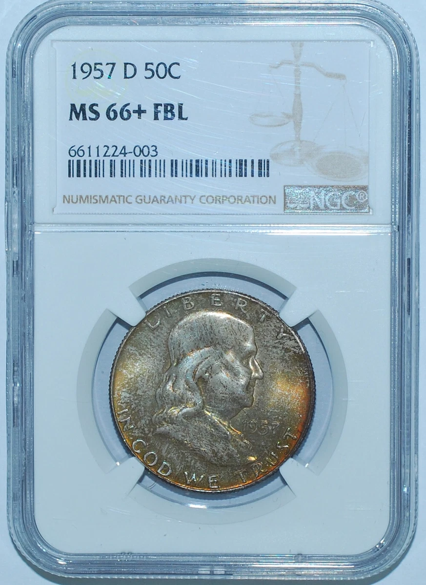 MS 66 Graded 1957 Franklin Half Dollars (1948-1963) for sale | eBay