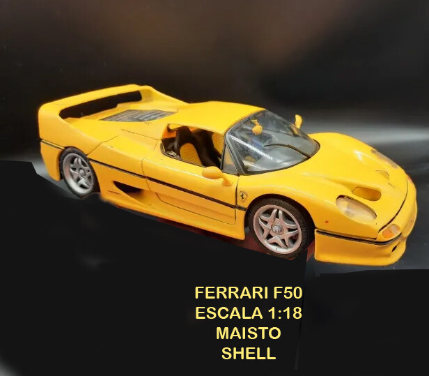 COCHE MAISTO ESCALA 1:18 FERRARI F50 1995 EDICI N SHELL MAQUETAS