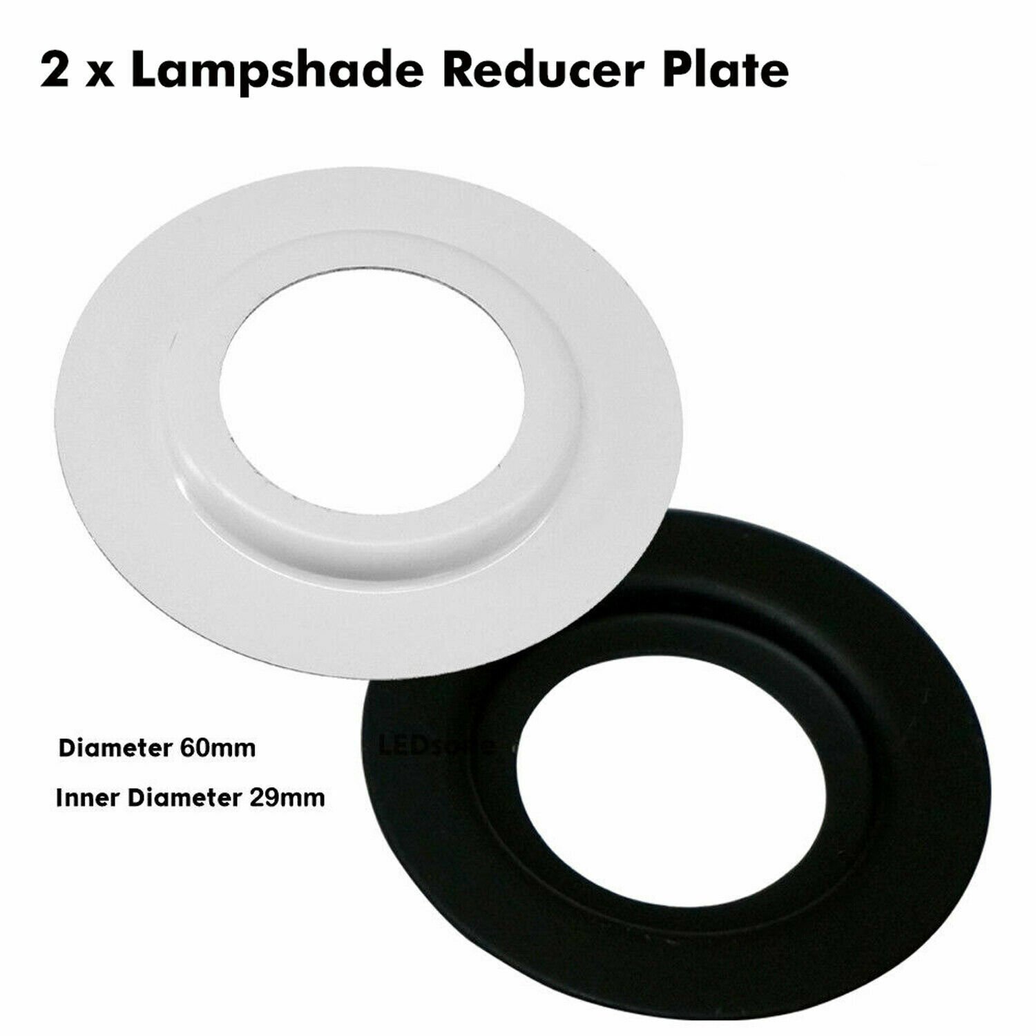 Lampshade Reducer Ring Adapter for E26/E27 Light Bulb Holders Converts 60mm to 29mm Metal Converter