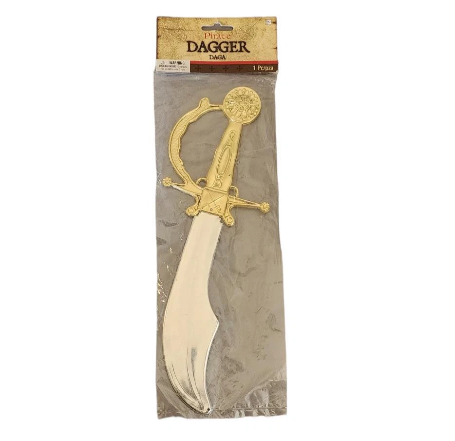 Adaga de plástico pirata dourada amscan - 12 1/4", 1 peça - Imagem 2 de 3