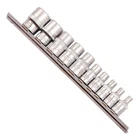 10pc FEMALE TORX SOCKET SET TOOLS STORAGE RAIL 1/4" 3/8" DRIVE STAR TORQ E STAR