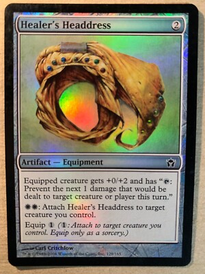 MTG 1x FOIL Healer's Headdress Fifth Dawn Pauper Magic the Gathering Card x1 LP