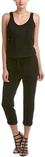 Michael Stars Women's Tank Jumpsuit with Drawstring Waist Black Size Small -