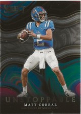 2022 Panini Select Matt Corral Rookie Unstoppable SP RC Ole Miss Rebels