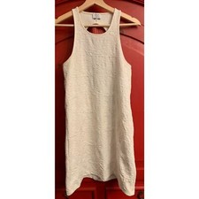 Zara Trafaluc Turkey Stretchy Mini Dress Tunic Shirt Ivory Sexy Keyhole Back S