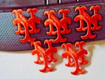 LOT OF 5 NEW YORK METS PATCH Cap Logo Iron on 2 1/8 tall and 1 3/4 wide