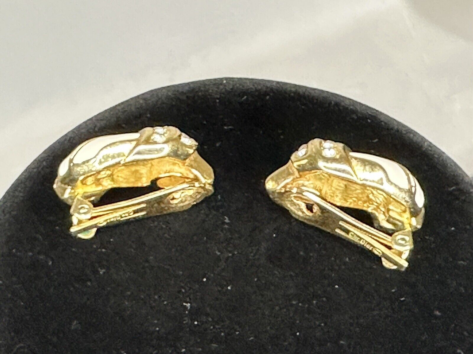 Vintage Signed Christian Dior clip on earrings - image 4