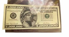 USA  1 Million $ DOLLARS 1996. Fantasy Banknote Note US High Grade
