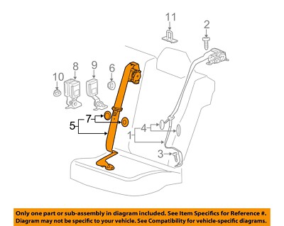 GM OEM 12-19 LaCrosse Rear Seat Belts-Center Belt Assy 19259032