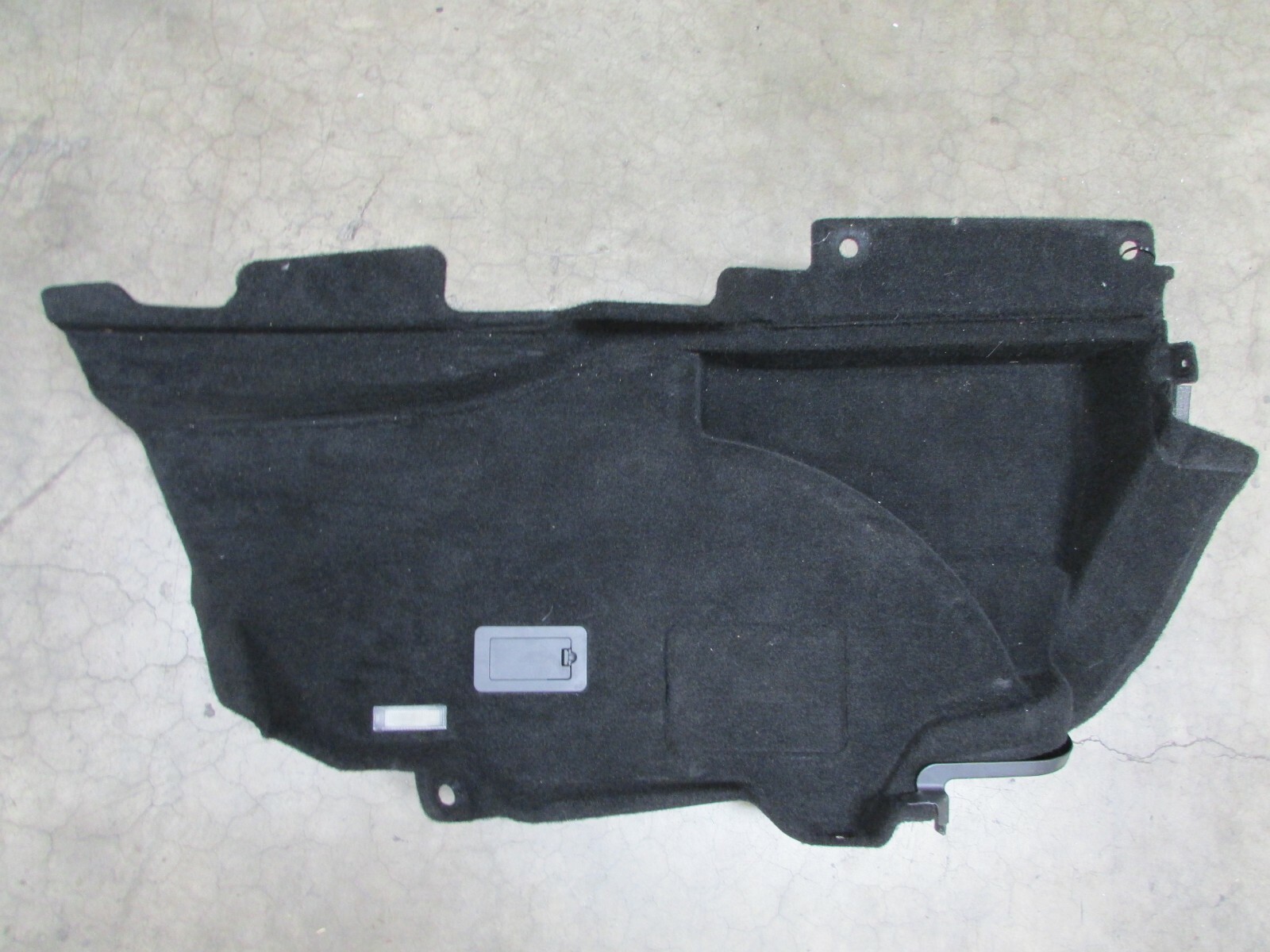 Maserati Ghibli, LH, Left Side Trunk Carpet, Black, Used, P/N 6700248370