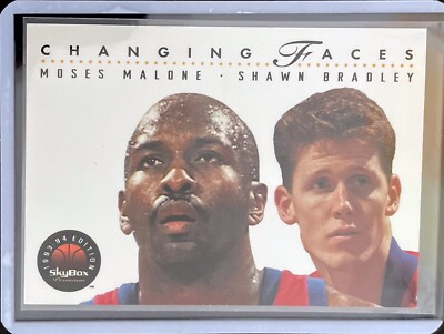 Moses Malone / Shawn Bradley - 1999-00 Fleer Imapct - Changing Faces #311