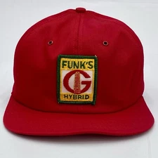 Vintage K-Brand Funk's G Hybrid Snapback Trucker Hat Red USA Made (H23)