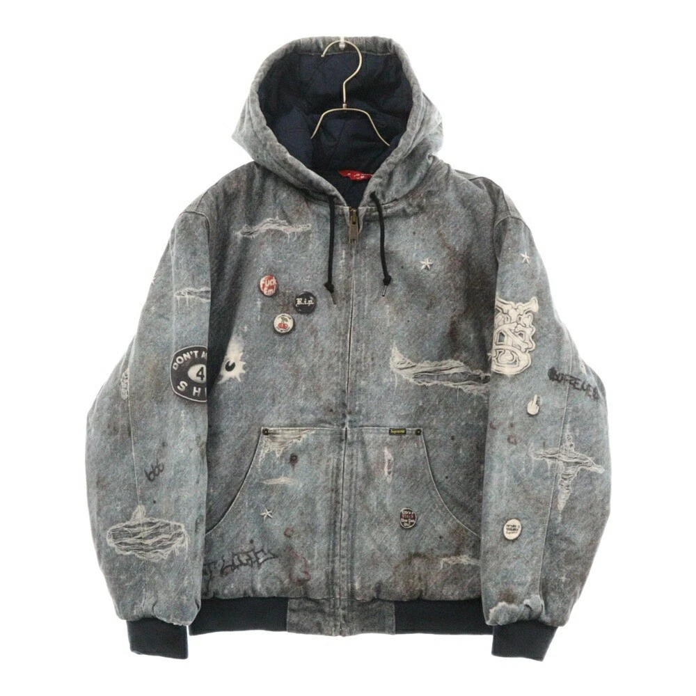 Veste de travail à capuche Supreme taille M 24Aw Hjr trompe loeil Purille FkP51