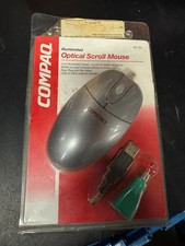 Vintage COMPAQ illuminated Optical Scroll Mouse USB / PS2 26-752. Sealed