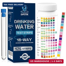 All-New 18 in1 Drinking Water Test Kit-125 Water Quality Test Strips for Well Ta