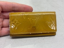 Vintage Louis Vuitton Vernis Multicles 4 Ring Key Case Yellow Patent Leather