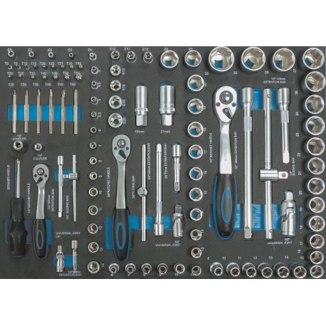 Module d'outillage Stilker haut de gamme avec cliquets 1/2 et 1/4 pour servante d'atelier