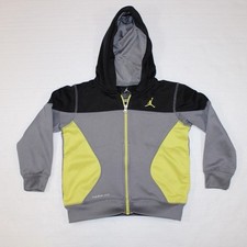 Jordan Therma Fit Hoodie Full Zip Jacket Black / Gray / Yellow Youth Small S