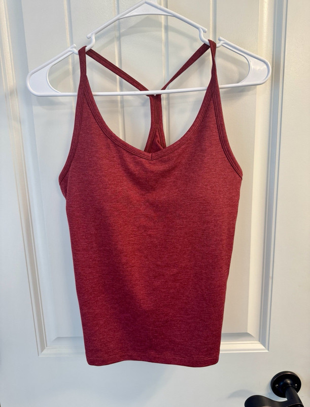 SPANX Women’s Red V-Neck Sleeveless Pullover Tank Top, Size L Regular