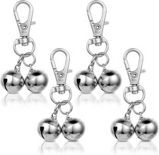 4 Pack Dog Cat Collar Bell, Loud Dog Collar Bells for Pet Training Small Dog Bel