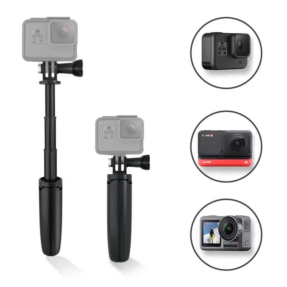 Foldable Mini Tripod Monopod for GoPro Hero 11 10 Osmo Action Vlog Camera Gift - Image 4 of 4