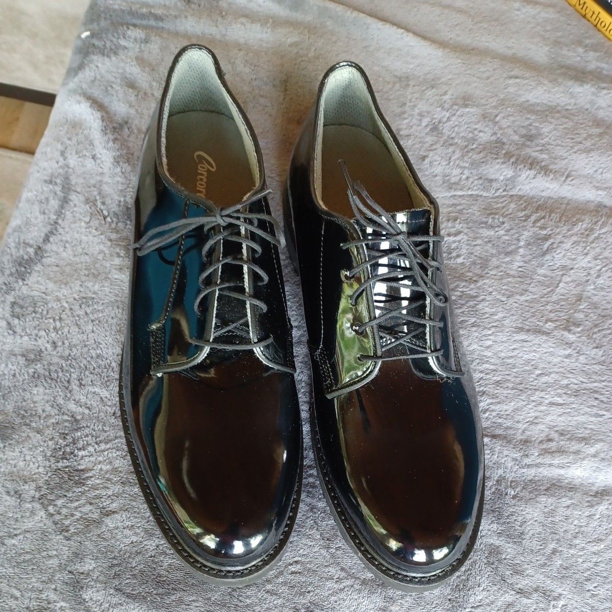 SHINY NWOT Corcoran Mens Black Shoes size 11.5 WIDE Original  display picture 3