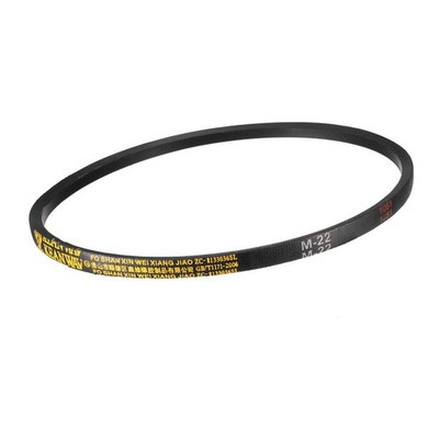 uxcell M-22 Drive V-Belt Industrial Power Rubber Transmission Belt 22'', Black