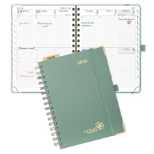 2026 Planner (Medium Size 8.5'' x 6.25'' Wire-Bound Hard Cover) Daily Weekly ...