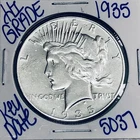 1935 SILVER PEACE DOLLAR AUTHENTIC HI GRADE U.S. MINT COIN RARE KEY DATE 5037