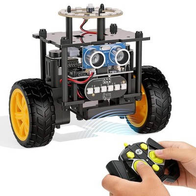 STEM Robot Car Toys for Kids 8-13, DIY Building Educational Robot Kit, 2WD Se...