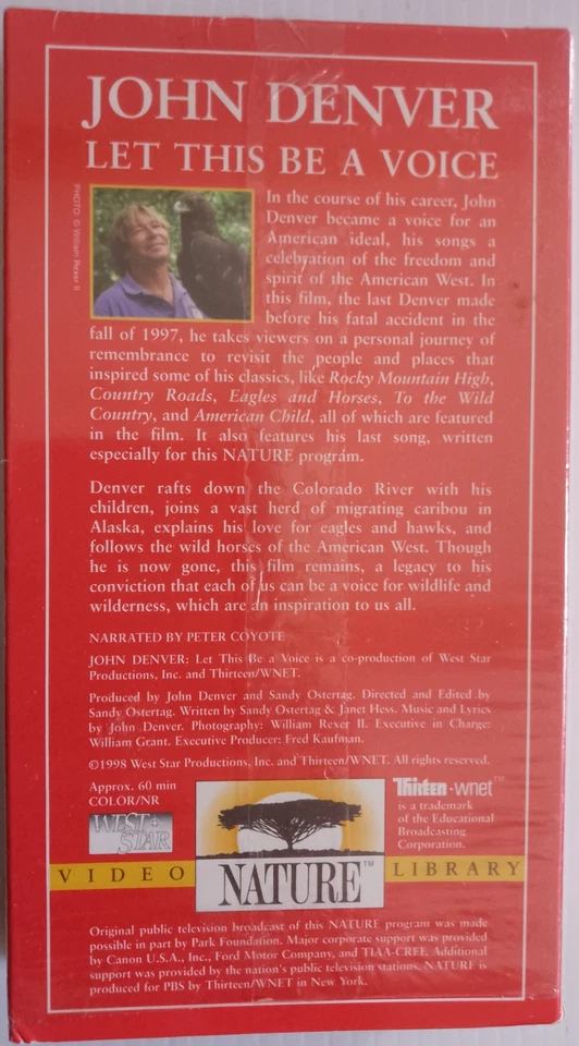 John Denver Let this Be A Voice (1997) VHS Video NTSC Slipcase - Image 2 of 3