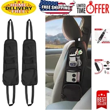 2PCS Waterproof Car Seat Organizer - Multi-Pocket Storage for Essentials