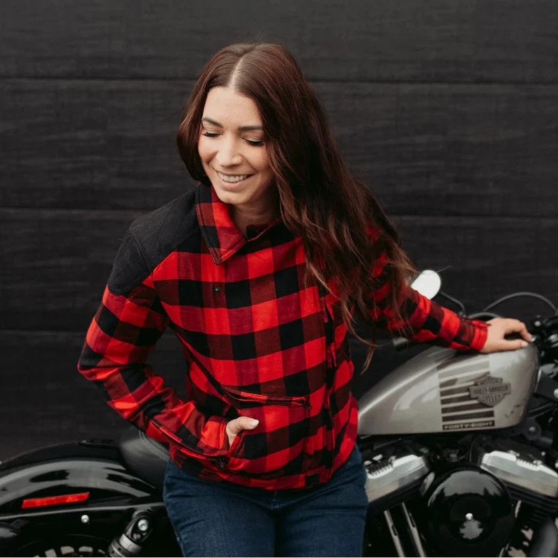 MotoGirl Jessie Flannel Lady Checked Red, photo 6 of 11