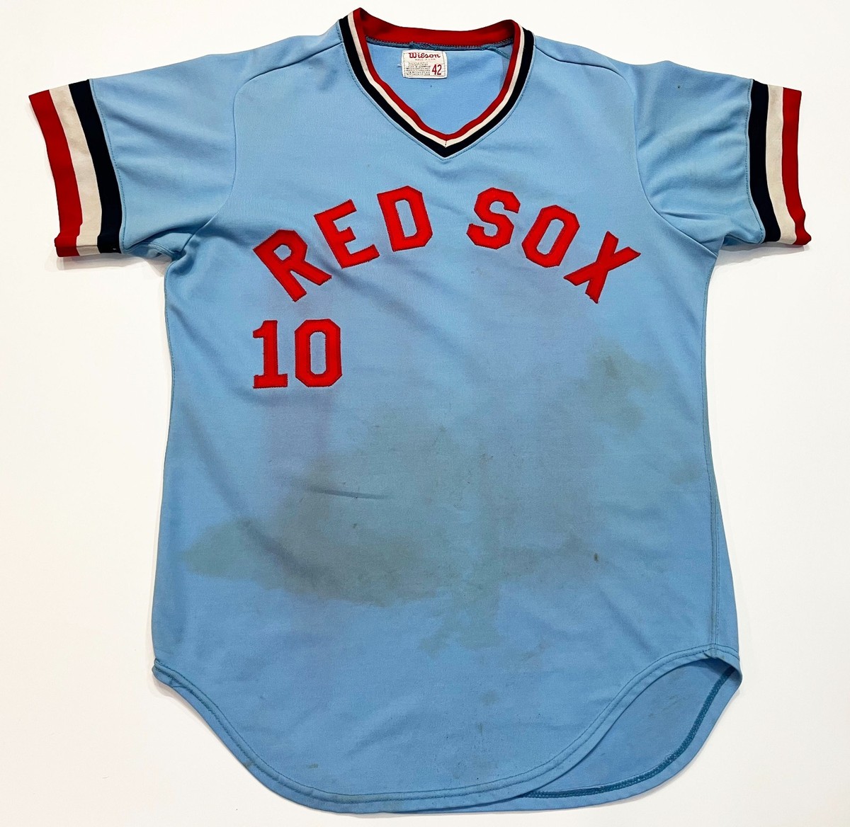 Vintage Wilson MLB Boston Red Sox #10 Baseball Pullover Jersey Sz