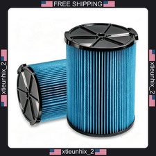 Vacuum Filter Cartridge Set for Ridgid Wet Dry Vac 5-20 Gallon 2 Pack