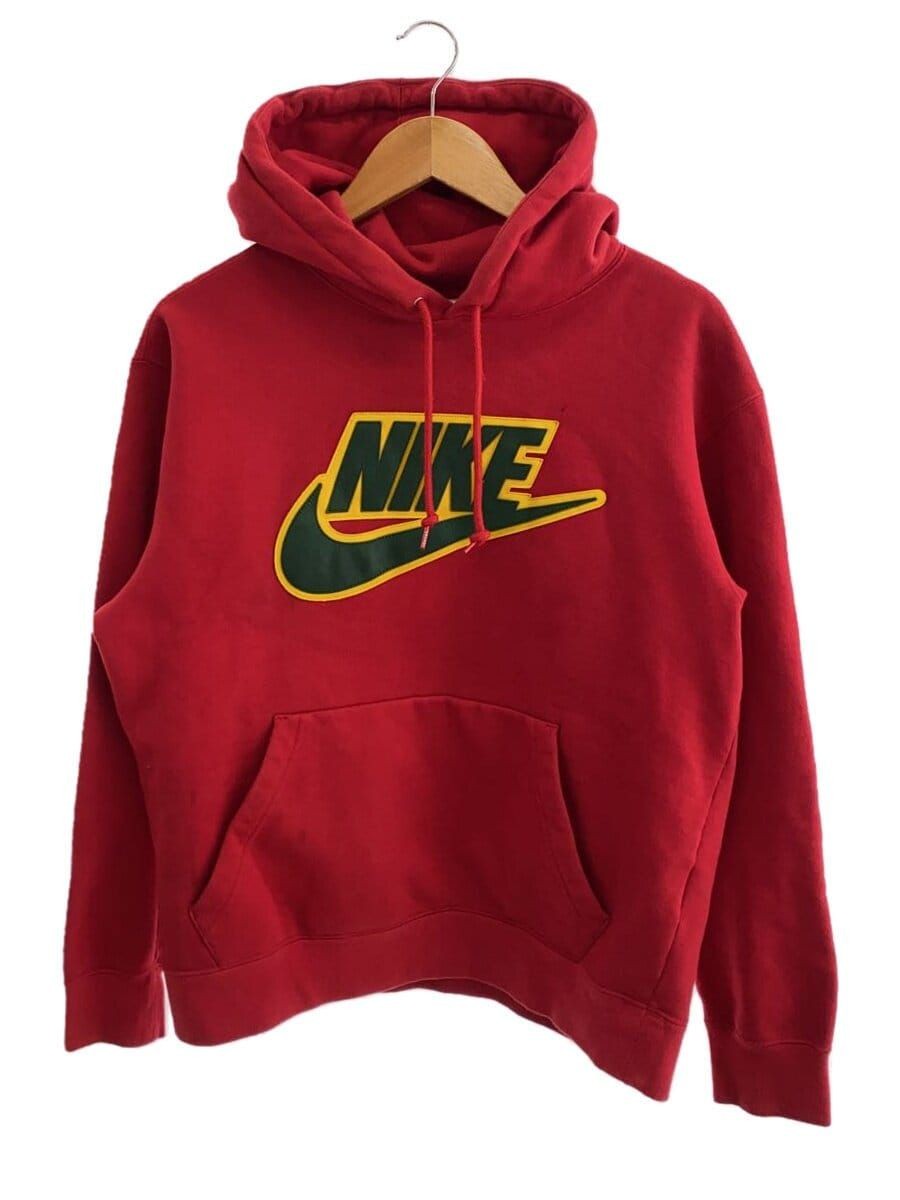 Nike Hoodie x SUPREME Leather Applique Hooded S RED CK6225