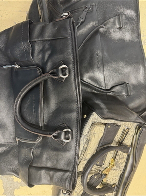 #ad Aimee Kestenberg Women’s Black Shoulder Bag Zip Silver Hardware Buckle Exc $350.00
