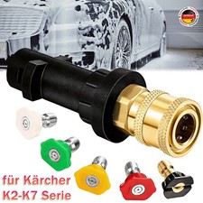 Hochdruckreiniger 1/4'' Schnellkupplung f&uuml;r K&auml;rcher K2 - K7 mit 5 D&uuml;senspitzen