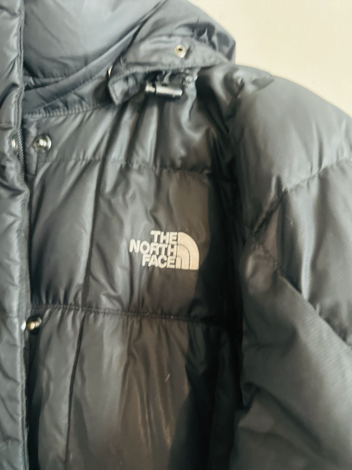 The North Face Coat Womens Small Black 700 Goose Down Puffer Hooded Ex- Long thumbnail 9