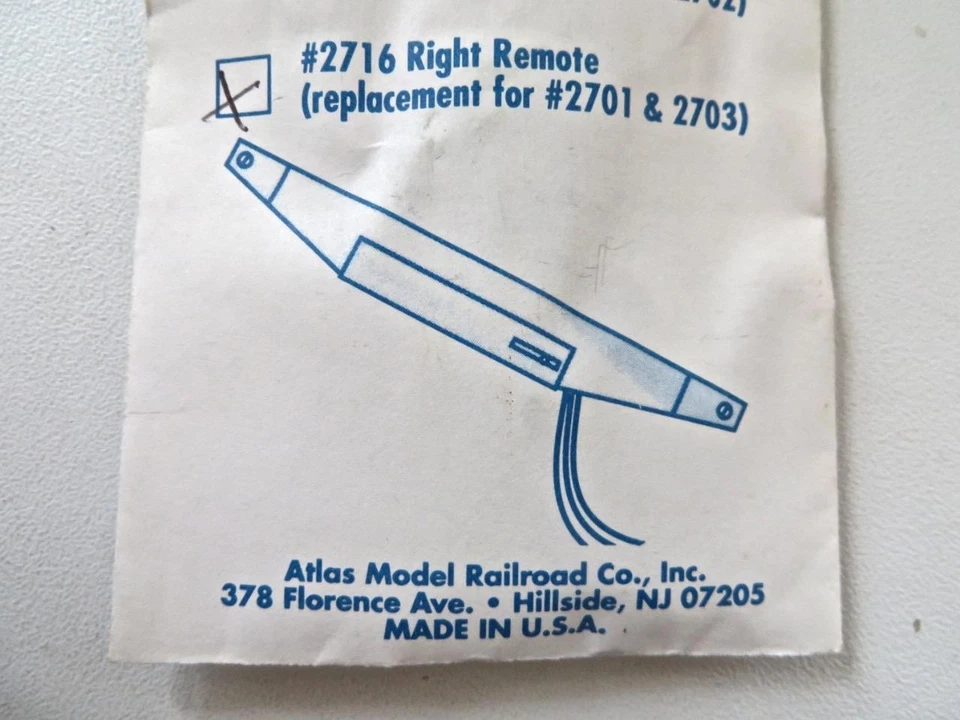 2 Atlas N Scale #2716 Switch Machines Code-80, Remote Right Hand New Low Ship - Image 2 of 3