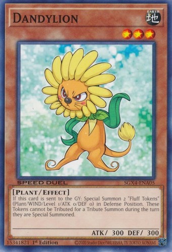 Dandylion SGX4-ENA05 YuGiOh Speed Duel GX: Midterm Destruction card